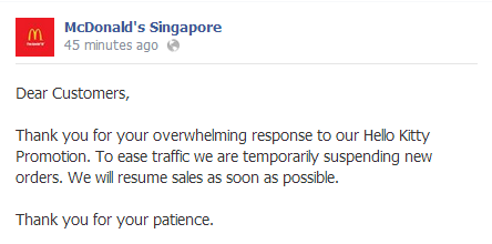 macdonalds stop sale
