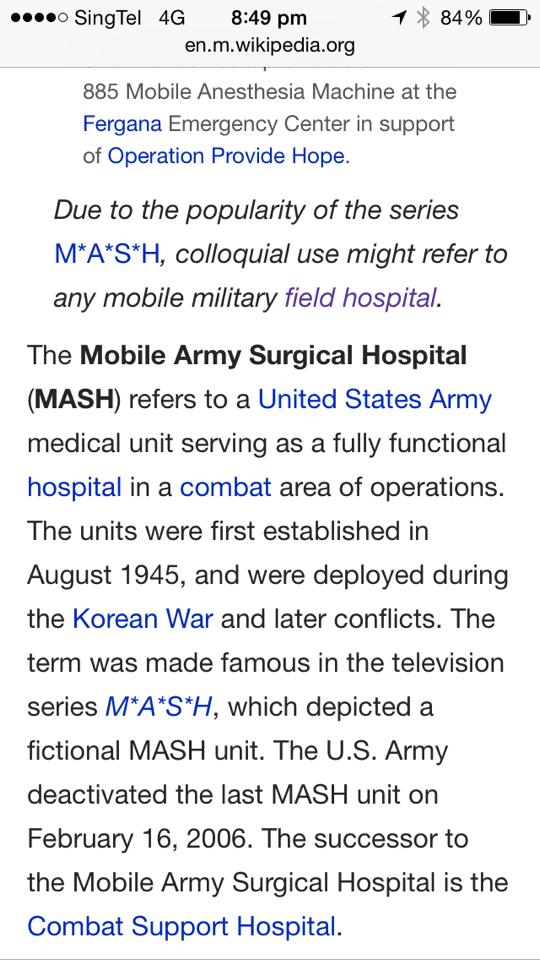 MASH hospital