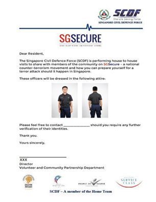 A sample of authorisation letter (Source : SCDF Facebook Page)