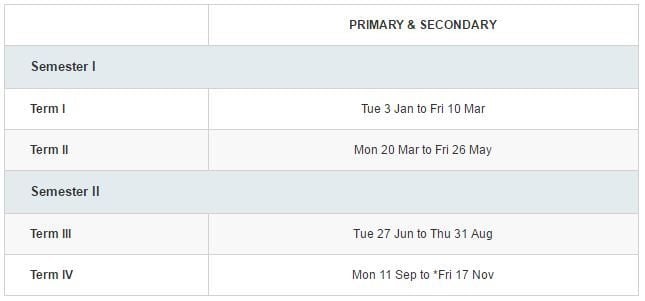 school calendar 1