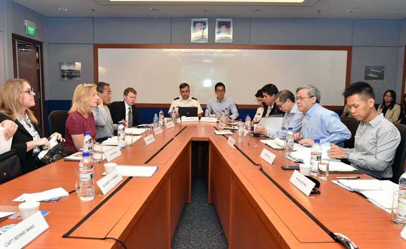 US Under Secretary of Defense for Policy Ms Christine Wormuth (second on the left) co-chaired the eighth US-Singapore Strategic Security Policy Dialogue (SSPD) with Permanent Secretary (Defence) Mr Chan Yeng Kit (second on the right) at Changi Naval Base on April 2015 / photo: mindef.gov.sg