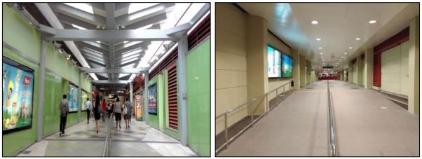 Before: Platform 3 concourse. After: Platform 3 Concourse.