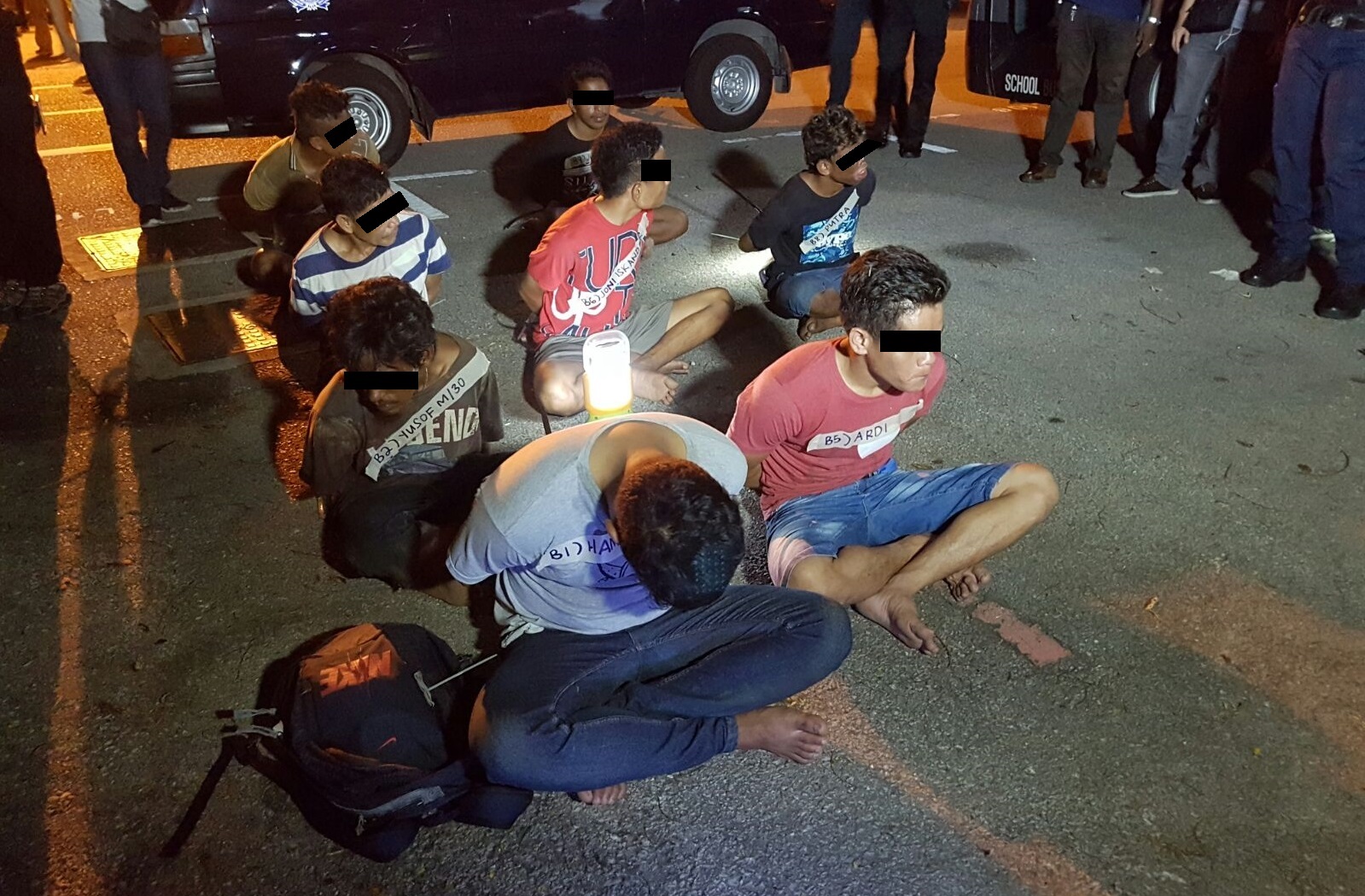 Eight foreigners arrested during the joint operation on 21 Dec 2016 (Photo: ICA)