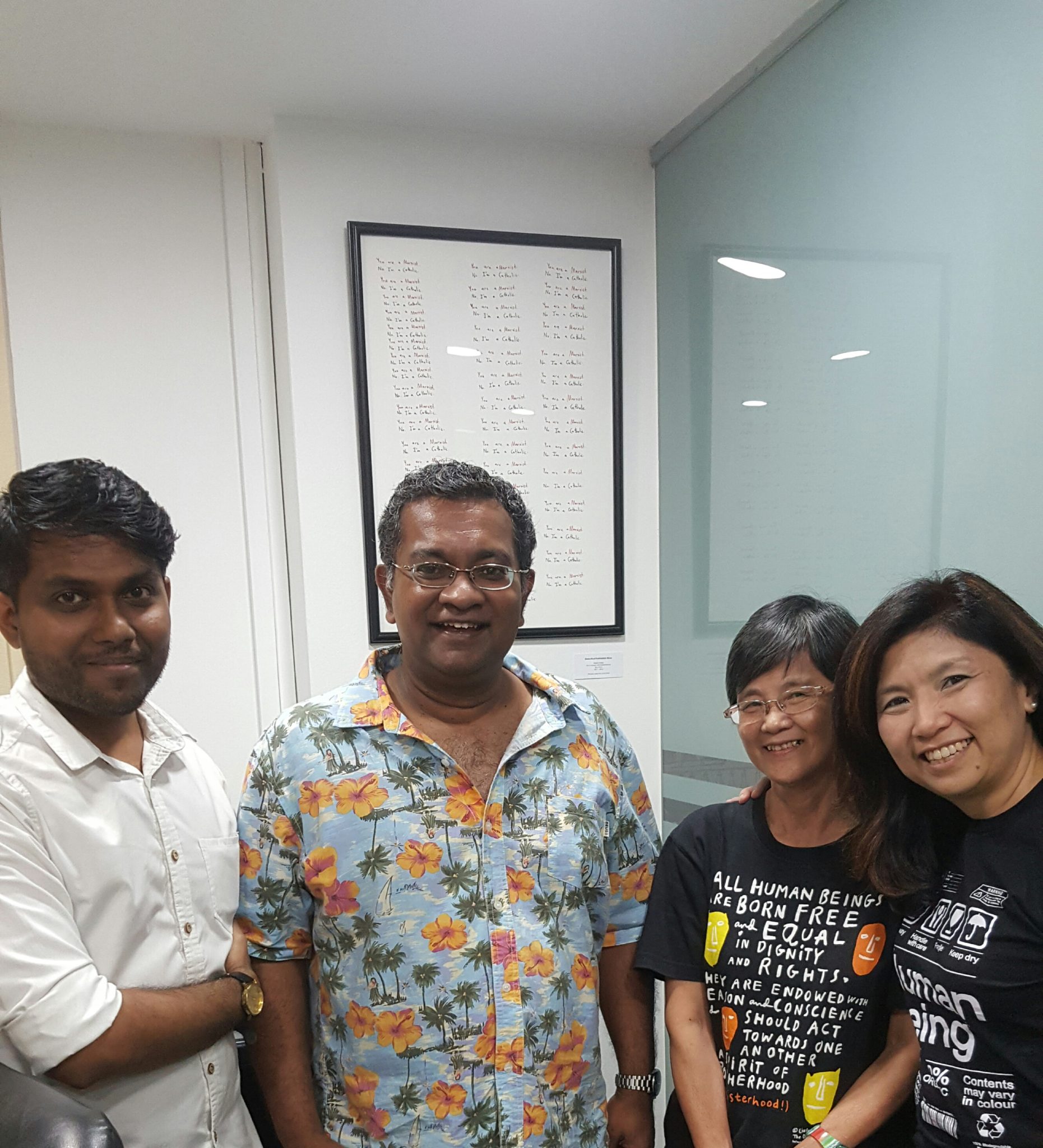 Mr Seelan Palay, Mr Eugene Thuraisingam, Mdm Teo Soh Lung and Ms Jeannette Chong-Aruldoss (From L - R)