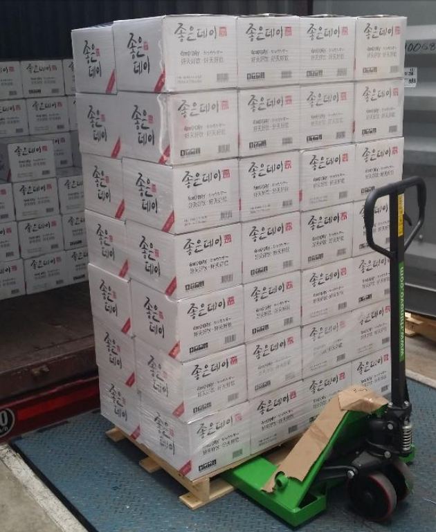 Cartons of duty-unpaid soju seized by Singapore Customs (Source : SC).