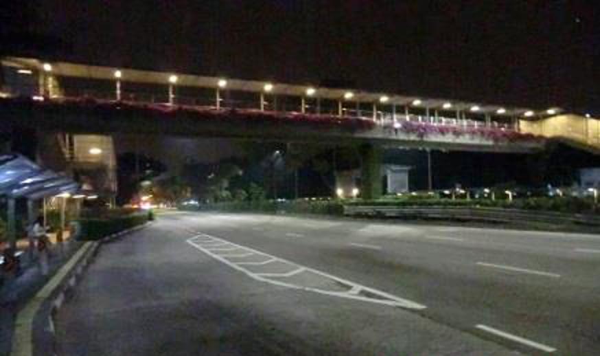 Trial for high-powered LED street lights at West Coast Highway / photo: LTA 