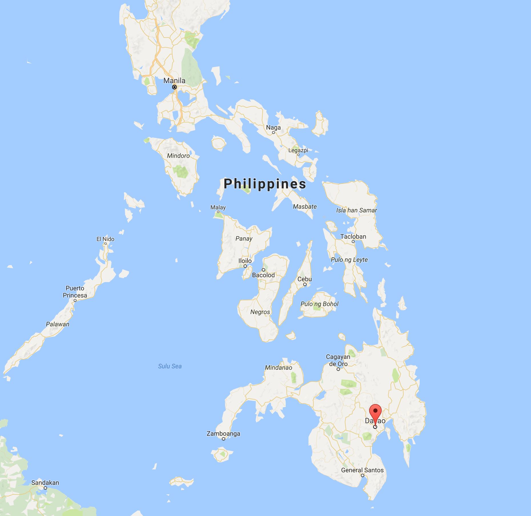 See where Manila is, compared to Davoc city