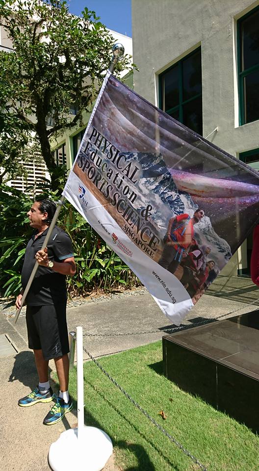 The flag that will be brought up Mount Everest / photo: NTUNIEEverestTeamSingapore Facebook