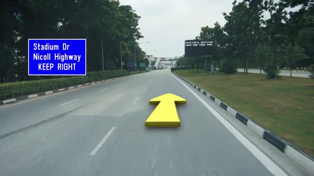From the Stadium Drive to Nicoll Highway / photo: LTA video screen capture
