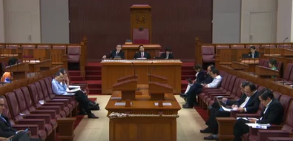 Parliament session in March during WP MP Pritam's speech. (source)